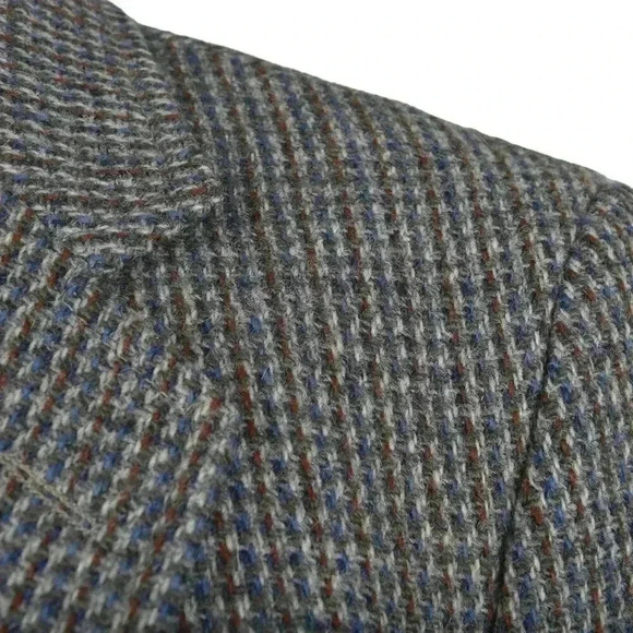 Vintage Harris Tweed Wool Menswear Oversized Blazer Jacket Boyfriend Brown - Picture 3 of 15